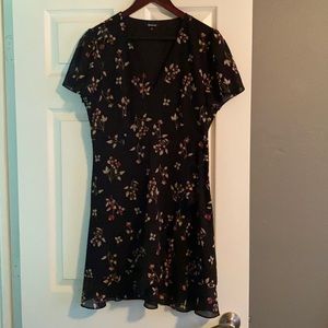 Madewell vneck dress in black
